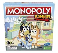 Hasbro Gaming Monopoly Junior: Bluey Edition Board Game for Kids Ages 5+, Play as Bluey, Bingo, Mum, and Dad, Features Artwork from The Animated Series (Amazon Exclusive)