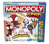 Hasbro Gaming Monopoly Junior: Marvel Spidey and His Amazing Friends Edition Board Game for Kids Ages 5+, with Artwork from The Animated Series, Kids Board Games