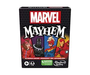Hasbro Gaming Monopoly Marvel Mayhem Card Game with Marvel Superheroes, Family Game from 8 Years, Quick and Easy to Learn Game