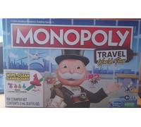 Hasbro Gaming Monopoly Travel World Tour Strategy Board Game for Family & Kids, Classic Gameplay with Geography Twist, Includes Dry-Erase Gameboard & Token Stampers, Ages 8+
