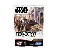 Hasbro Gaming Trouble: Star Wars The Mandalorian Edition Board Game for Kids Ages 5 and Up Grab and Go (Travel)