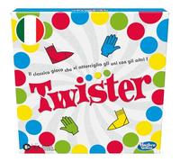 Hasbro Gaming Twister Box Game, Includes 1 Twister Mat, 1 Wheel and Instructions, Italian Version 2020, Multicoloured