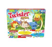 Hasbro Gaming Twister Junior, Classic Party Game Reimagined, for 3+ Year Old Girls and Boys, 2-4 Players, 2 in 1, 2-sided Mat