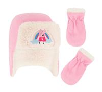 Hasbro Girls Winter Accessory Hat and Mittens Set Peppa Pig Toddler Beanie for Toddler Ages 2-4