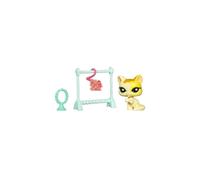 Hasbro Littlest Pet Shop Assortment 'B' Series 2 Collectible Figure Cat with Clothes Rack and Mirror