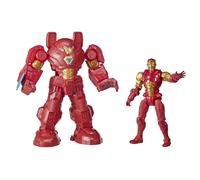 Hasbro Marvel Avengers Mech Strike 20-cm Super Hero Action Figure Toy Ultimate Mech Suit Iron Man, for Children Aged 4 and Up F1668,Black