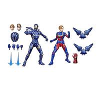 Hasbro Marvel Legends Series 15-cm Scale Action Figure Toy Captain Marvel and Rescue Armor 2-Pack, Infinity Saga character, Premium Design, 2 Figures