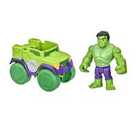 Hasbro Marvel Spidey and His Amazing Friends Hulk Action Figure and Smash Truck Vehicle, Pre-school Toy for Children Aged 3 And Up, Multicolor (F3989)