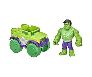 Hasbro Marvel Spidey and His Amazing Friends Hulk Action Figure and Smash Truck Vehicle, Pre-school Toy for Children Aged 3 And Up, Multicolor (F3989)