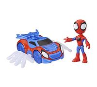 Spidey and his Amazing Friends Marvel Spidey Web Crawler Toy, Spidey Action Figure and Vehicle Included, Preschool Toys, Black/White
