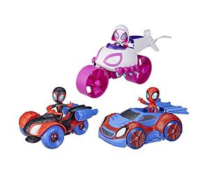 Hasbro Marvel Spidey and His Amazing Friends Team Spidey Change ‘N Go Riders Preschool Toy, 3 Vehicles and Figures, Ages 3 Plus Amazon Exclusive