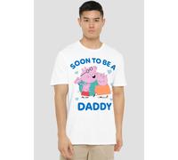 Hasbro Men's Peppa Pig Daddy Pig Soon To Be T-Shirt, White | Size: 4XL Hasbro White 4XL