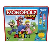 Hasbro Monopoly Junior Super Mario Edition Board Game for ages 5 and up Play in The Mushroom Kingdom like Mario, Peach, Yoshi or Luigi, Multi (Germany version)