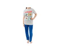 Monopoly Womens And Mens Gaming Pyjamas | Unisex Ladies And Mens Novelty Pyjamas | Grey X-Small