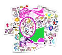 Hasbro My Little Pony Temporary Tattoos - 75 Tattoos - Twilight Sparkle, Rainbow Dash, Fluttershy, Pinkie Pie, Applejack, Rarity, Spike the Dragon, Princess Celestia, and Princess Luna!