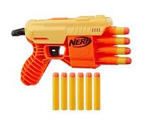 Hasbro Nerf Plastic Alpha Strike Fang Qs-4 Blaster, 4-Dart Blasting, Fire 4 Darts in A Row, 10 Darts, Multicolour, 4.4 x 30.5 x 17.8 cm