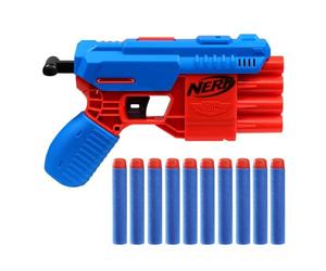 Hasbro Nerf Plastic Alpha Strike Fang Qs-4 Blaster, 4-Dart Blasting, Fire 4 Darts in A Row, 10 Darts, Multicolour, 4.4 x 30.5 x 17.8 cm
