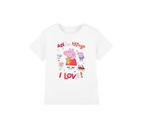 Peppa Pig All The Things I Love Kids T Shirt, White, 5-6