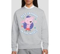 Hasbro Peppa Pig Best Grandpa In The World Sweatshirt, Heather Grey | Size: Small Hasbro Grey S