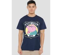 Peppa Pig Daddy Pig Night Feed Duty Unisex T Shirt, Navy, 4XL