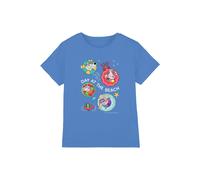 Hasbro Peppa Pig George Pig Day At The Beach Kids T-Shirt, Turquoise in Bright Blue | Size: 3-4 Years Hasbro Bright Blue 3-4 Years