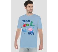 Hasbro Peppa Pig George Pig Team Boy Icons T-Shirt, Sky Blue | Size: 2XL Hasbro Blue 2XL