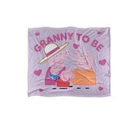 Hasbro Peppa Pig Granny Pig To Be Silky Touch Blanket 50" x 60" in White Hasbro White