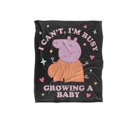 Mummy Pig Busy Growing A Baby Silky Touch Super Soft Throw Blanket 152 X 127 Cm