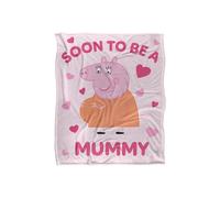 Hasbro Peppa Pig Mummy Pig Soon To Be Silky Touch Blanket 50" x 60" in White Hasbro White