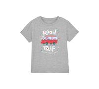 Hasbro Peppa Pig Road Trip New Car Kids T-Shirt, Athletic Heather in Light Grey | Size: 3-4 Years Hasbro Light Grey 3-4 Years