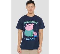 Peppa Pig Tv Roarsome Daddy Pig Unisex T Shirt, Navy, S