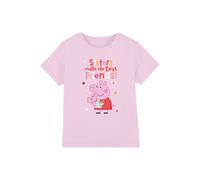 Hasbro Peppa Pig Sisters Make The Best Friends Kids T-Shirt, Pink | Size: 3-4 Years Hasbro Pink 3-4 Years