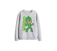 Hasbro Pj Masks Gekko Kids Sweatshirt, Athletic Heather in Light Grey | Size: 12-13 Years Hasbro Light Grey 12-13 Years