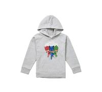 Hasbro PJ Masks Heroes Trio Youth Kids Pull-Over Hoodie, Athletic Heather in Grey | Size: 7-8 Years Hasbro Grey 7-8 Years