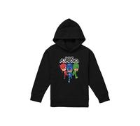 Hasbro PJ Masks Heroes Trio Youth Kids Pull-Over Hoodie, Black | Size: 9-11 Years Hasbro Black 9-11 Years