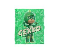 Hasbro PJ Masks Kids Gekko Character Silky Touch Blanket 152x127cm in White | Size: 152x127 cm Hasbro White 152x127 cm