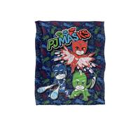 PJ Masks PJ Group Attack Kids Silky Touch Blanket, 152 x 127 cm, 50" x 60"