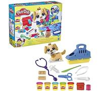 Hasbro Play-Doh Clay Dog Doctor Puppy Carrying Case 10 Tools and 5 Wheat Clay