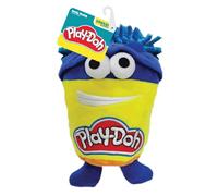 Hasbro Play-Doh Do-Doh Dog Toy, 7-Inch Plush Squeaker and Crinkle Toy, Yellow/Blue
