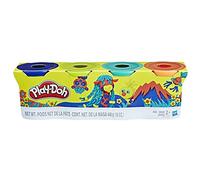 Play-Doh Classic Colors 4-Pack (16 oz) – Blue, Orange, Teal & Neon Yellow