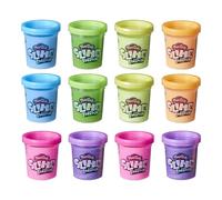 Hasbro Play-Doh Slime Super Stretch Multipack of 12 Assorted Colours for Children 3 Years and Up, Pre-made, Non-Toxic F1808 Multicolor - Amazon Exclusive