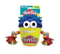 Hasbro Play-Doh T-Shirt Rope Tug Toy for Dogs, 7-Inch Durable Interactive Toy, Yellow/Blue