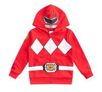 Hasbro Power Rangers Boy's Red Ranger Hooded Zipper Jacket, 100% Cotton, Size 5
