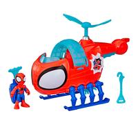 Marvel Spidey and His Amazing Friends Team Spidey Copter, 7.6-cm (3 inch) Action Figure & Toy Vehicle with Projectile, Super Hero Toys, Ages 3+, Red