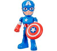 Marvel Spidey and His Amazing Friends Captain America: Steve Rogers Action Figure with Accessory, 22.8-cm (9 inch) Super Hero Toys for Children, Ages 3+, Blue