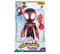 Marvel Spidey and His Amazing Friends Supersized Miles Morales: Spider-Man 22.5-cm Action Figure, Pre-school Super Hero Toy, Children Aged 3 and Up, Rot/Blau