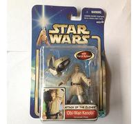 Hasbro Star Wars Attack Of The Clones Obi Wan Kenobi Coruscant Chase Action Figure with Force Action