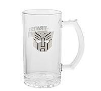 Hasbro Transformers Autobot Icon Glass Tankard In Clear Clear One Size
