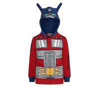 Hasbro Transformers Boy's Optimus Prime Hooded Zipper Jacket, Red, Size 5