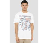 Hasbro Transformers Generations Collegiate Bumblebee & Optimus Tee, White | Size: 5XL Hasbro White 5XL